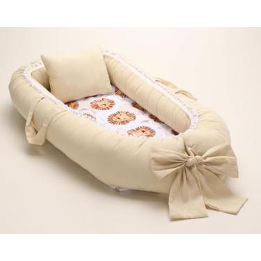 Imagem de Ninho Redutor de Berço Ajustável Com Alça, Zíper e Travesseiro Para Bebê