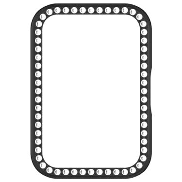 Imagem de AWADUO Compatível com Samsung Galaxy Fit3 (SM-R390) Capa protetora, Smartwatch PC Capa protetora Diamond Inlay Acessórios para relógio (preto)