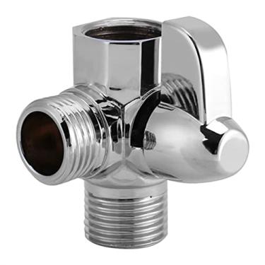 Imagem de Válvula de desviador de braço de chuveiro de latão, adaptador de válvula T G1/2" válvula de desvio de chuveiro de 3 vias acessório de banheiro de chuveiro universal peça de