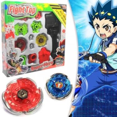 Imagem de BRINQUEDO 2 PIÃO METAL + 1 Lançador + 1 EMPUNHADOR + ACESSÓRIOS EXTRA PARA MODIFICAR PIÕES COMPLETO REFORÇADO BATALHA ARENA COMBATE MELHOR PRESENTE PARA CRIANÇAS INFANTIL 12pçs