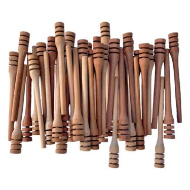 Imagem de Kit 100 pegadores de mel 17CM em madeira maciça para pegador