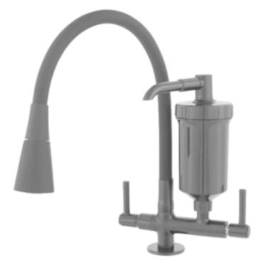 Imagem de Torneira Preta Com Filtro Para Cozinha, Balcão, Bancada, Mesa, 100% Flexível, Tubo em Inox Revestido
