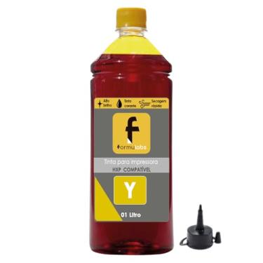 Imagem de Tinta para impressora HP compatível Yellow Formulabs 1L