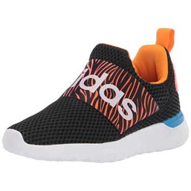 Imagem de adidas Tênis de corrida infantil Lite Racer Adapt 4.0, Preto/Vermelho Ácido/Azul Rush, 22