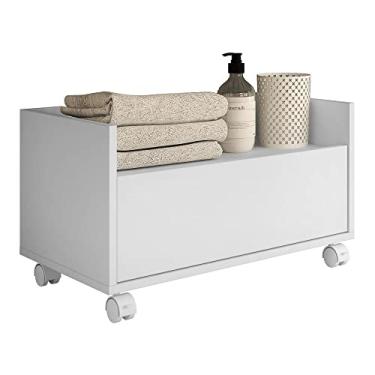 Imagem de Gabinete Armário Banheiro 60cm com Rodízios Multimóveis V3591 Branco