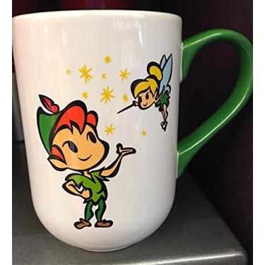 Imagem de Caneca de castelo Peter Pan Tinker Bell Tinkerbell da Disney Parks com cabo verde e interior novo