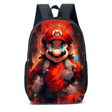 Imagem de MOCHILA ESCOLA INFANTIL JUVENIL ANIME MÁRIO DE MOCHILA-Unissex