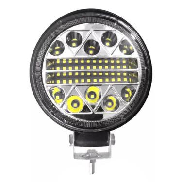 Imagem de Farol De Milha Led Redondo 102w 34 Leds 12v 24v Carro Moto Caminhão - 