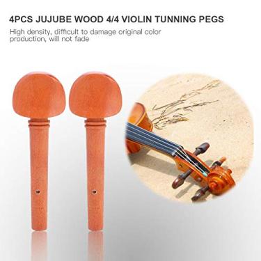 Imagem de Pegs de Afinação de Violino Jujube Wood Design Clássico, Fácil Substituição de Instalação para Violino 4/4