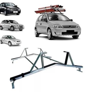 Imagem de Rack Teto Suporte Porta Escadas Corsa Hatch Sedan 2 E 4 Pts - Rack Fer