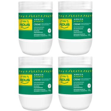 Imagem de Kit 4 Potes Creme Rous Dagua Natural Arnica Sports 650g Massagem Espor