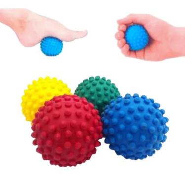 Imagem de 4 Bolinhas Cravo Anti Stress Fisioterapia Massagear Pés - Apolo Brinqu