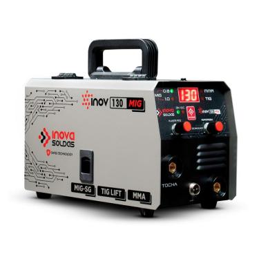 Imagem de Inversor de Solda MIG Sem Gás Sinérgico TIG MMA 130 Inova Soldas