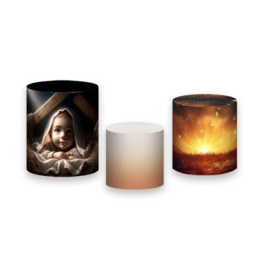 Imagem de Trio de Capas de Cilindro - Natal Cristão Nascimento de Cristo 037 - V