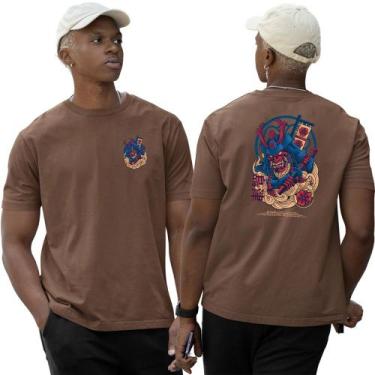 Imagem de Camisa Algodão Basica Samurai Bushido Red Tokio Abstract - Abstract St