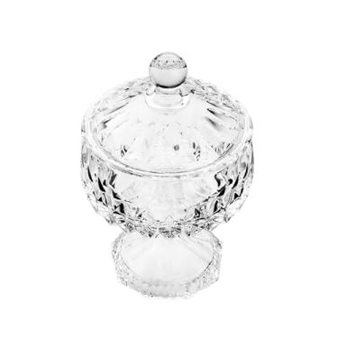 Imagem de WOLFF Potiche Decorativo de Cristal Com Pé Louise 11cm x 18cm - Enxoval - Decoração - Organização - Bomboniére - Vasos Decorativos