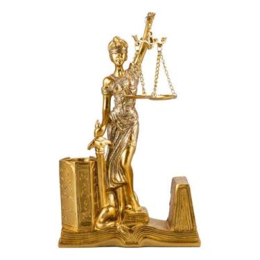 Imagem de Enfeite Direito Dama Da Justiça Porta Caneta - 25cm - Taimes, Imagem