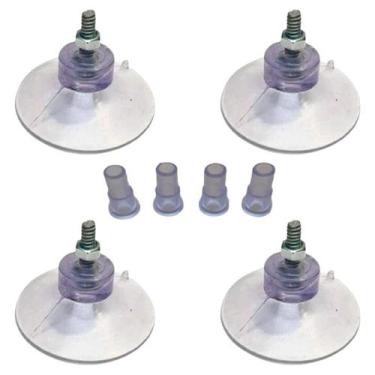 Imagem de Kit 4 Ventosas De 40Mm (4 Cm) Pvc C/Parafuso,Porca E Selante - H Plást