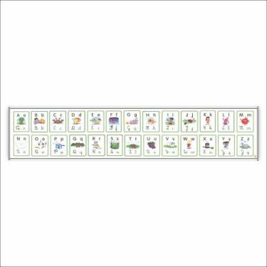 Imagem de Faixa Alfabeto 4 Letras Banner Silabário Escolar Pedagógico - Plim Sho