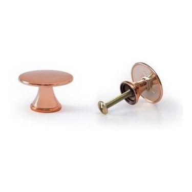 Imagem de Kit Puxador Redondo Dourado Ponto Rose Gold Kit 16 Peças - Telis Ferra