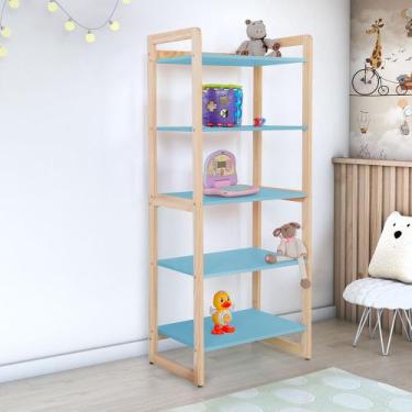Imagem de Estante Infantil Alta para Livros e Brinquedos Diversos 64x150cm Color