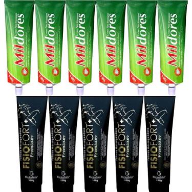 Imagem de Kit 6 Creme Para Massagem Mil Dores 100g + 5 Pomada Massageadora Fisio