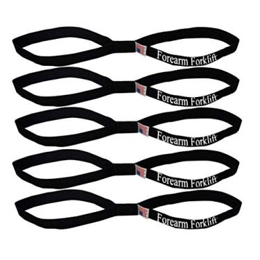 Imagem de Forearm Forklift FFLH185 LoopHolz Tiras de laço macio para motocicletas, quadriciclos, geradores e outros equipamentos para alongar laços e cabos elásticos, 45 cm, pacote com 5, preto