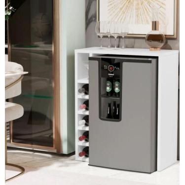 Imagem de Adega Bebidas Planejada Cristal 4008 Cor Branco Comprar - Comprar Móve