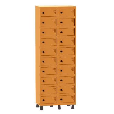 Imagem de Armário Porta Objetos de Aço 2 Vãos 20 Portas Pitão Pandin 1,90 m Lara