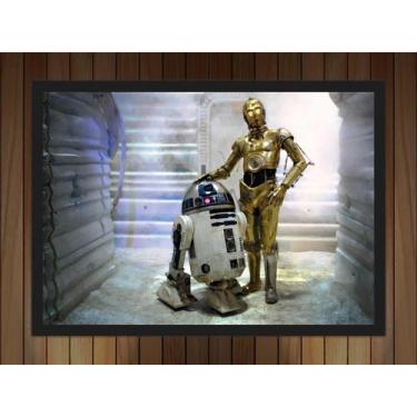 Imagem de Quadro Decorativo C3po R2d2 Star Wars Decorações Com Moldura - Vital Q