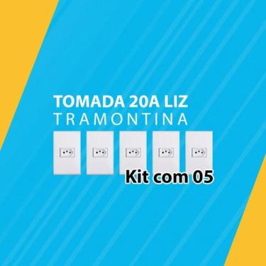 Imagem de Kit com 05 tomada 20a liz tramontina
