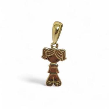 Imagem de Pingente Menina Estilizada Prata ou Banhado em Ouro  WG - Webgen, Prat