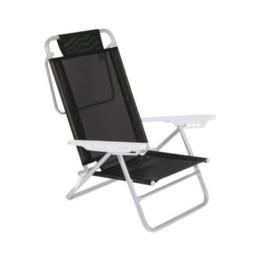 Imagem de Mor - Cadeira Reclinável Alumínio 6 Posições Summer Preta