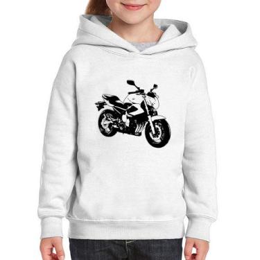 Imagem de Moletom Infantil Moto XJ6 N Art - Foca na Moda, Branco, 2