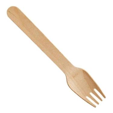 Imagem de Garfo De Madeira Biodegradável Para Refeição 16cm 50u - Redomma, Garfo