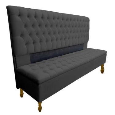 Imagem de Kit Cabeceira + Recamier Iza Para Cama Box Casal Queen 158 Cm - Suede 