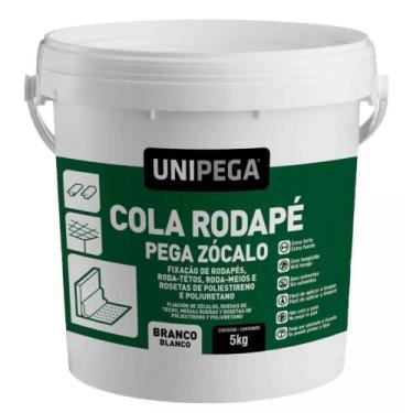 Imagem de Cola Rodapé Rodateto Moldura Sanca Balde 5kg - Unipega