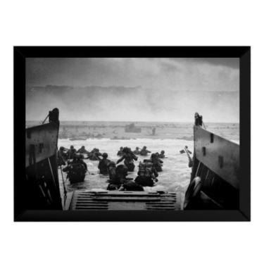 Imagem de Quadro Ataque Dia D História Segunda Guerra Mundial Foto - Fanarte