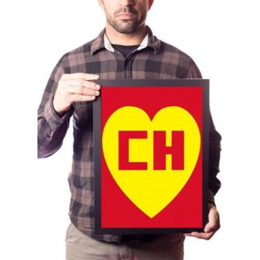 Imagem de Poster Moldurado Chapolin Escudo Logo Quadro - Fanarte