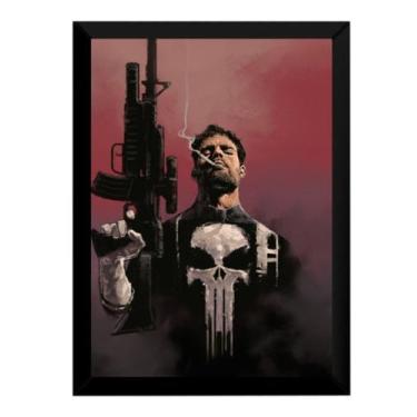 Imagem de Quadro Arte Quadrinhos Hq The Punisher Justiceiro  42x29cm - Fanarte
