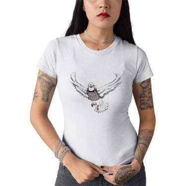 Imagem de Camiseta Feminina  Pomba da Paz Colete a Prova de Balas - Hipsters, P,