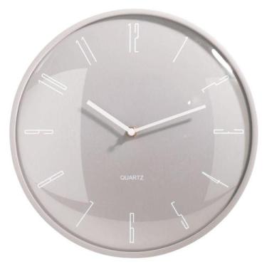 Imagem de Relógio Redondo de Parede na cor Cinza 30cm Numerico Moderno Decoração