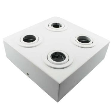 Imagem de Spot Plafon Sobrepor Box Mr16 Quadruplo + Led 4,8w - Iluminar Ambiente