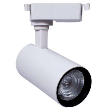 Imagem de Spot Para Trilho Led 12W Branco Frio Bivolt Branco Delis
