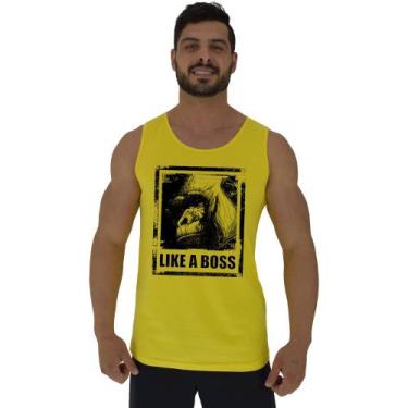 Imagem de Regata Clássica Masculina MXD Conceito Monkey Like A Boss, Amarelo, M