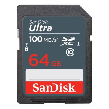 Imagem de Cartão SD Sandisk Ultra 64GB Class 10 100 MB/s SDXC UHS-I
