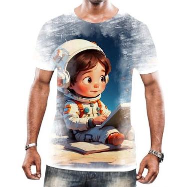 Imagem de Camiseta Camisa Crianças Astronautas Planetas Galáxias 5 - Enjoy Shop,