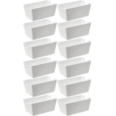 Imagem de 12 Porta Sachês de Mesa Uno Coza Branco Bares Buffet 11x6,5x5cm Molhos