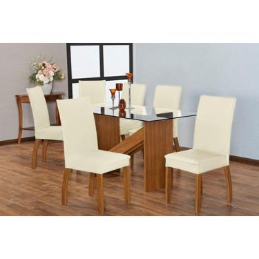 Imagem de Capa Para Cadeira Mesa De Jantar 04 Lugares Malha Gel Oferta Palha - F