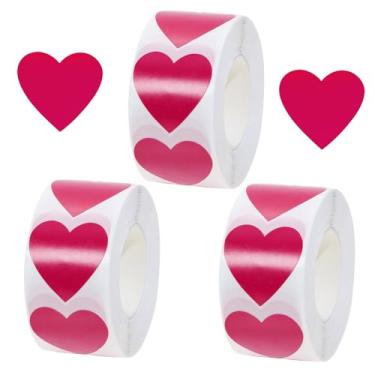 Imagem de Tupalizy Etiquetas de pacote de adesivos de coração de 2,5 cm para dia dos namorados, Natal, casamento, dia das mães, caixa de presente, sacos de decoração, envelopes de cartas, cartão de selagem,
